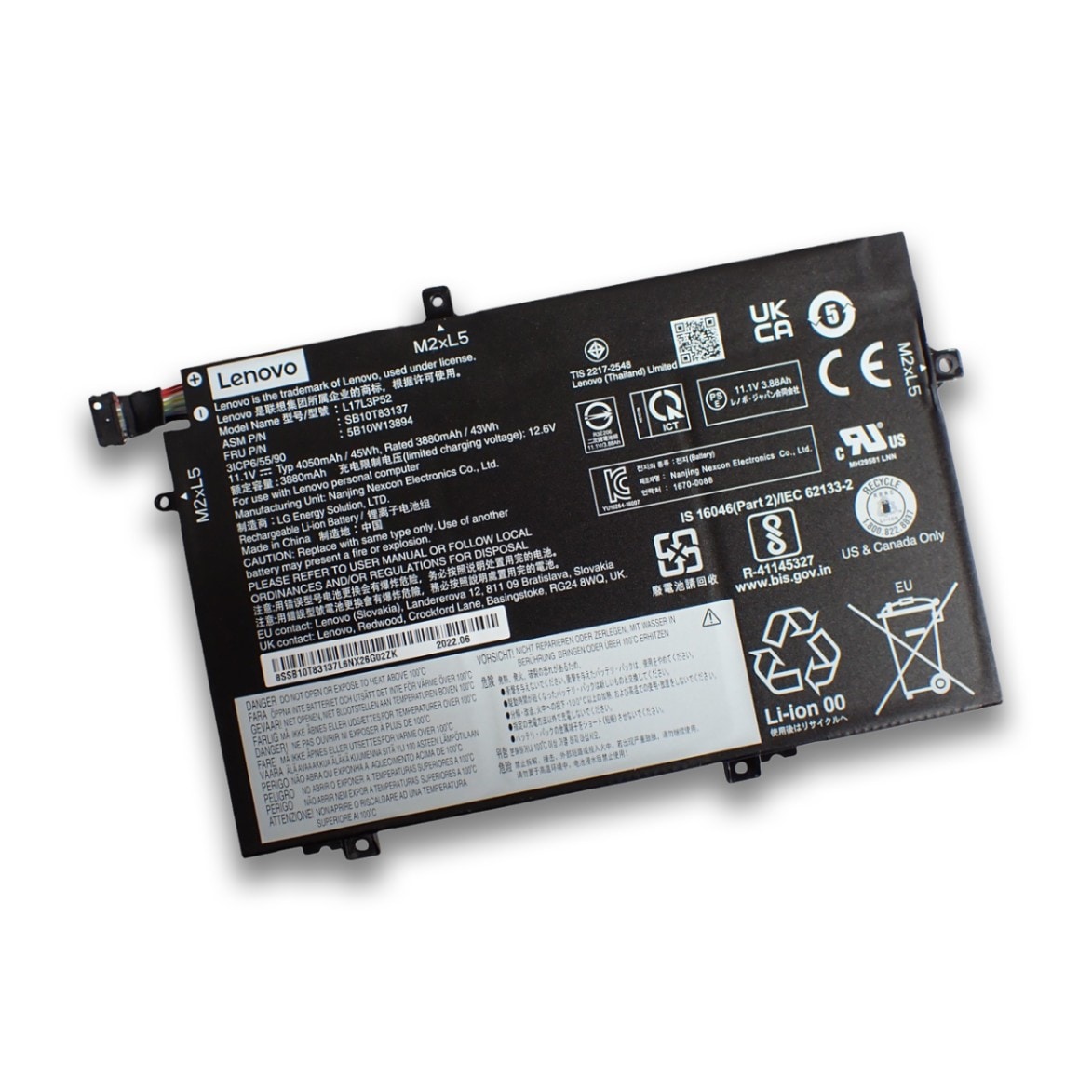 Lenovo レノボ ThinkPad L480 L490 L580 L590 純正 交換用内蔵